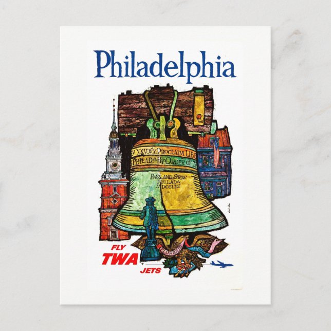 Postal Vintage Pennsylvania Philadelphia Liberty Bell (Anverso)