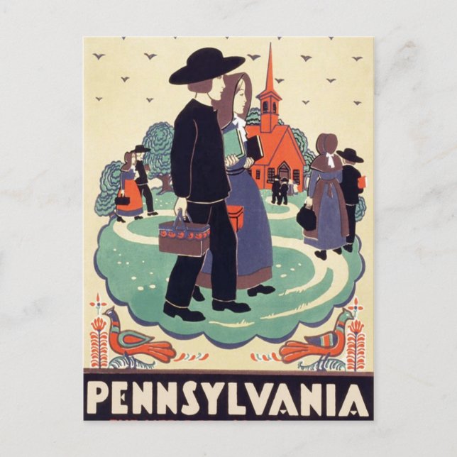 Postal Vintage Pennsylvania Schoolhouse (Anverso)
