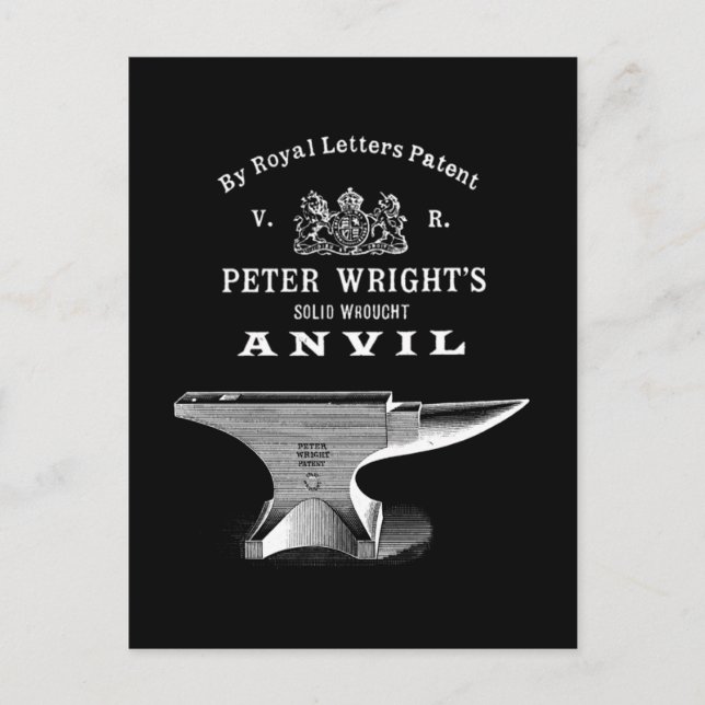 Postal Vintage Peter Wright Anvil Blacksmithing (Anverso)