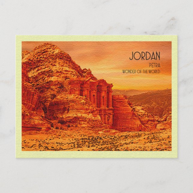 Postal vintage Petra Jordan (Anverso)