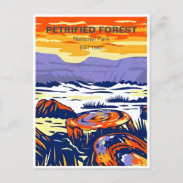 Postal Vintage Petrified Forest National Park Arizona