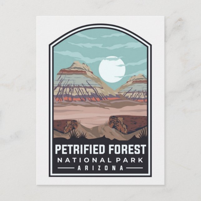 Postal Vintage Petrified Forest National Park Arizona (Anverso)
