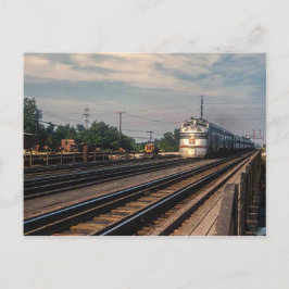 Postal Vintage photo Burlington Route Locomotive