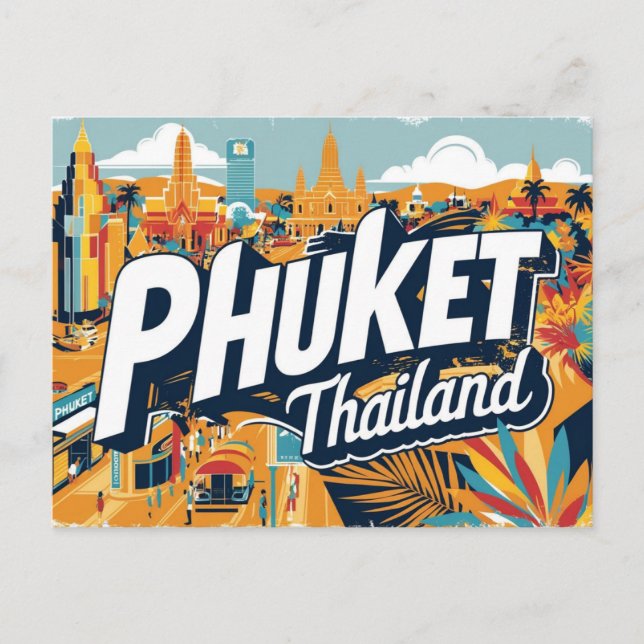 Postal Vintage Phuket, Tailandia (Anverso)