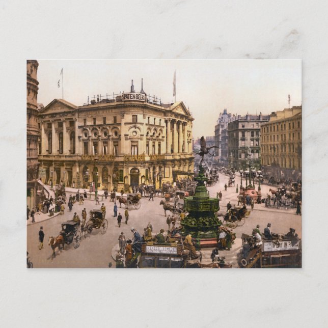 Postal Vintage Piccadilly Circus London Inglaterra (Anverso)