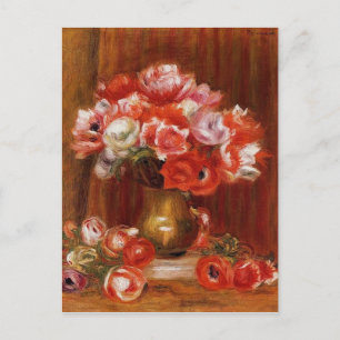Postal Vintage Pierre-Auguste Renoir Anemones