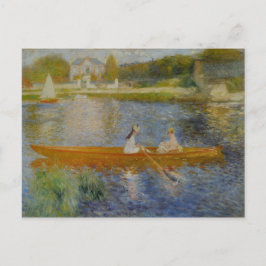 Postal Vintage Pierre Auguste Renoir en barco por el Sena