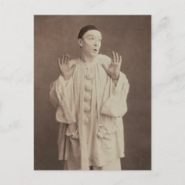 Postal Vintage Pierrot Clown