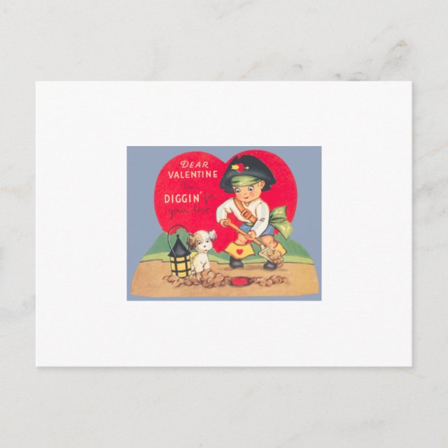 Postal Vintage Pirate V Day Postcard (Anverso)