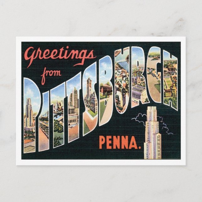 Postal Vintage Pittsburgh Pennsylvania (Anverso)