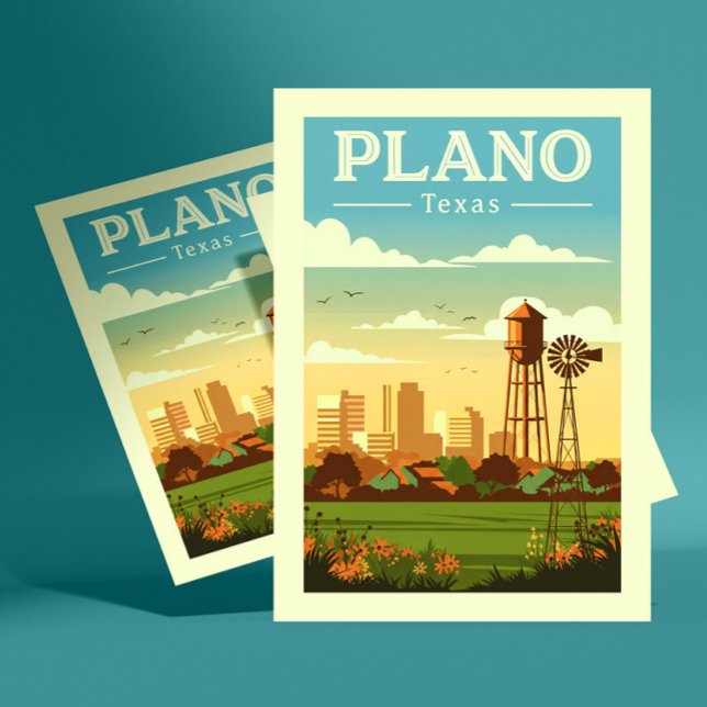 Postal Vintage Plano Texas (Subido por el creador)
