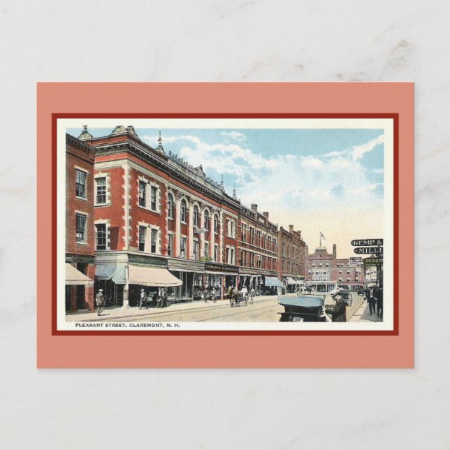 Postal Vintage Pleasant Street Claremont NH (Anverso)