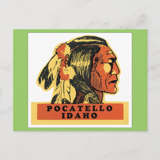 Postal Vintage Pocatello Idaho (Anverso)