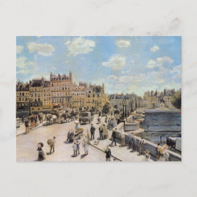 Postal Vintage Pont Neuf Paris Francia (Anverso)
