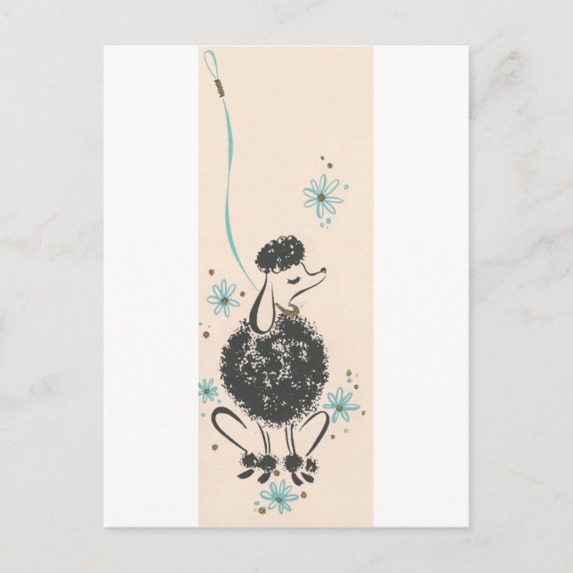 Postal Vintage Poodle (Anverso)