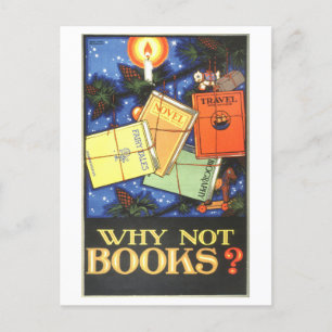 Postal Vintage "¿Por qué no libros?" Poster de regalo de