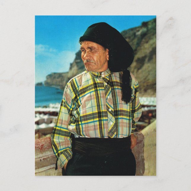 Postal Vintage Portugal, Nazare, Fisherman (Anverso)