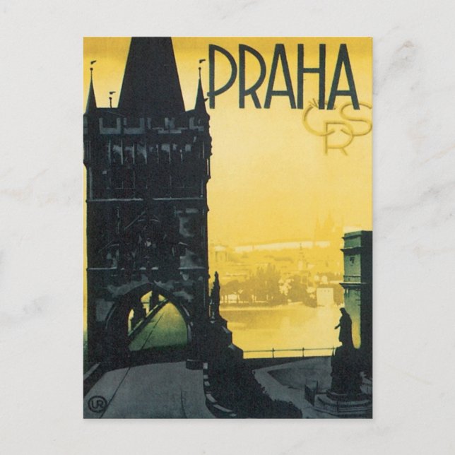 Postal Vintage Praha (Anverso)