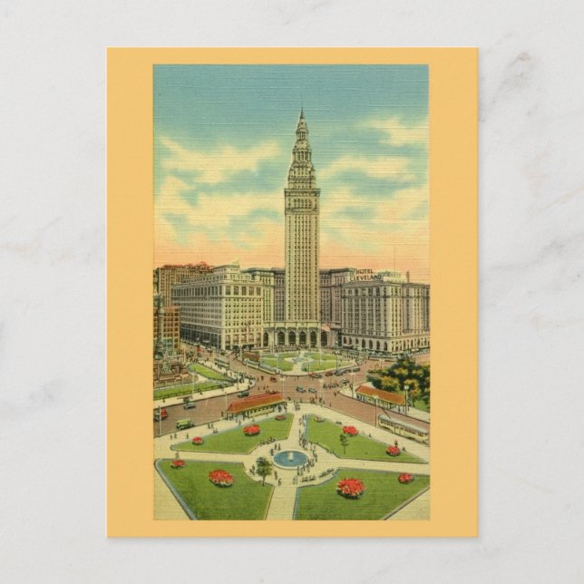 Postal Vintage Public Square Cleveland Ohio (Anverso)