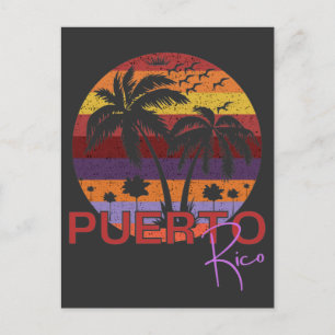 Postal Vintage Puerto Rico Summer Beach