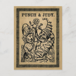 Postal Vintage Punch y Judy