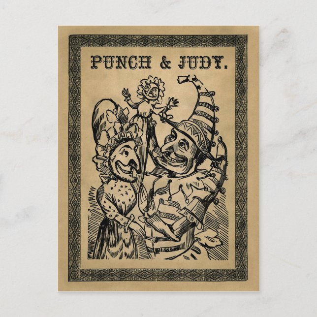 Postal Vintage Punch y Judy (Anverso)