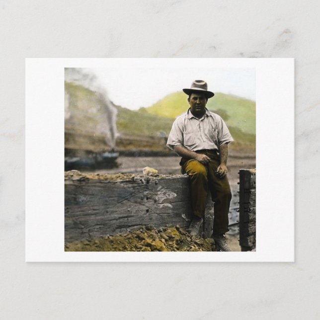 Postal Vintage Railroad Hobo (Anverso)