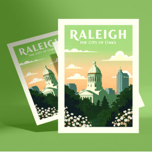 Postal Vintage Raleigh Carolina del Norte