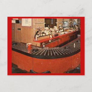 Postal Vintage Red Retro Bar