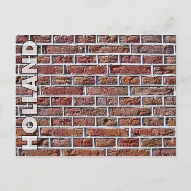 Postal Vintage Red Traditional Dutch Brickwork (Anverso)