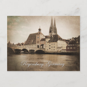 Postal Vintage Regensburg, Postcard de Alemania