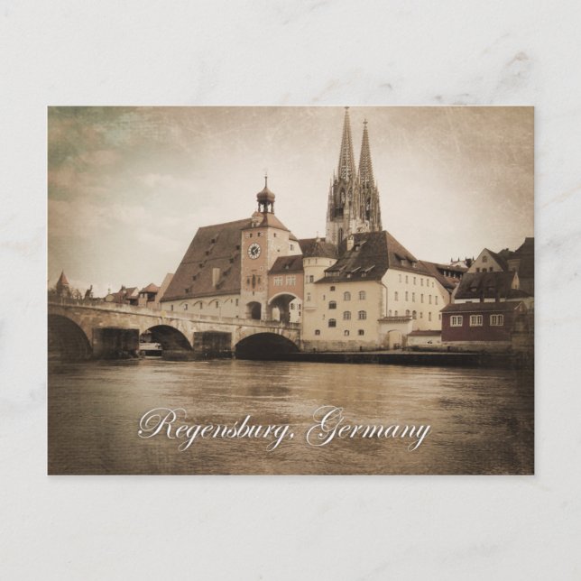 Postal Vintage Regensburg, Postcard de Alemania (Anverso)