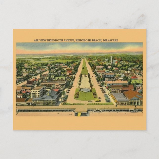 Postal Vintage Rehoboth Avenue Delaware Postcard (Anverso)