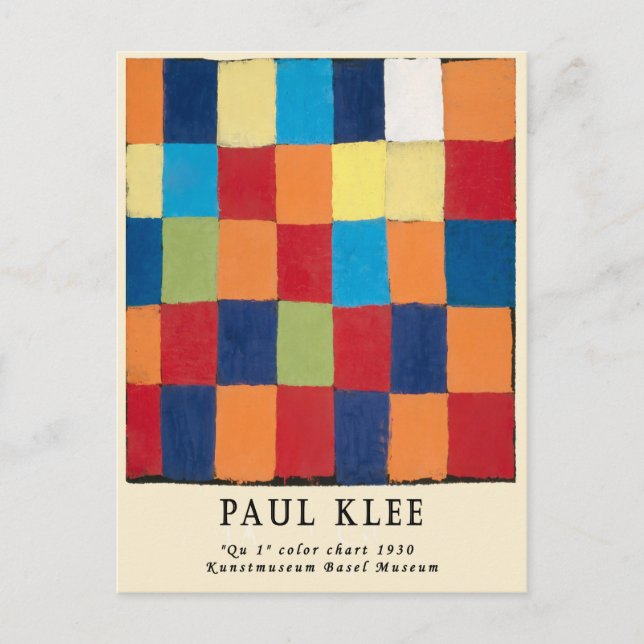 Postal Vintage Remixed Paul Klee Resumen Art Bauhaus (Anverso)