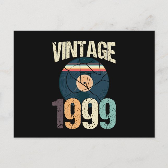 Postal Vintage retro 1999 21 Nacimiento Vinyl Vin (Anverso)