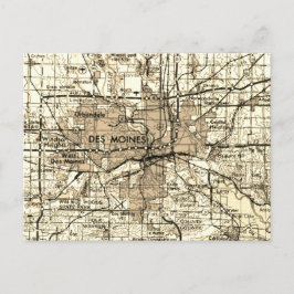 Postal Vintage Retro Des Moines Iowa