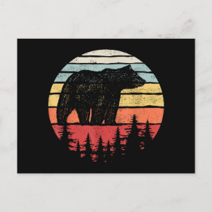 Postal Vintage Retro Grizzly Bear