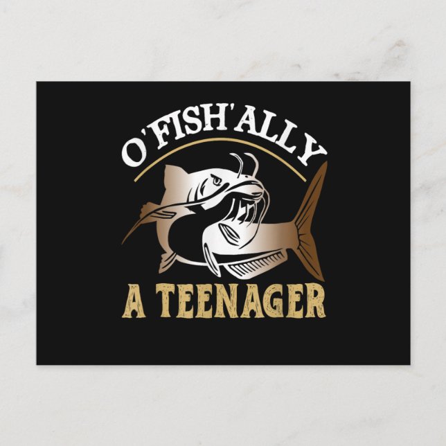 Postal Vintage Retro O'Fishally Un Adolescente (Anverso)