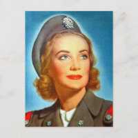 Vintage Retro Women Militar Cuerpo de Enfermeras d