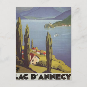 Postal Vintage Rhône-Alpes, Annecy, Francia -