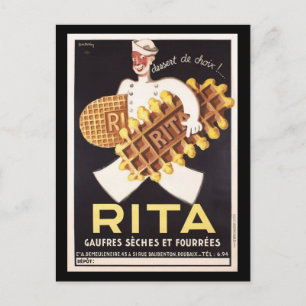 Postal Vintage Rita Biscuit Ad
