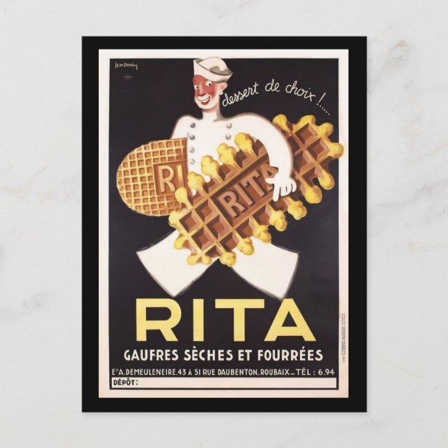 Postal Vintage Rita Biscuit Ad (Anverso)