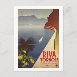 Postal Vintage Riva Torbole Lago de Garda Italia