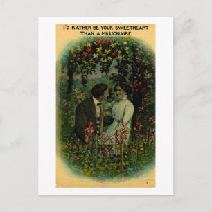 Postal Vintage romántico-millonario
