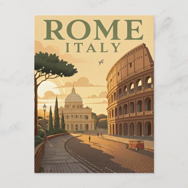 Postal Vintage Rome Travel (Anverso)
