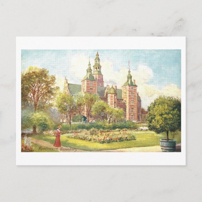 Postal Vintage Rosenborg, Copenhagen, Denmark (Anverso)
