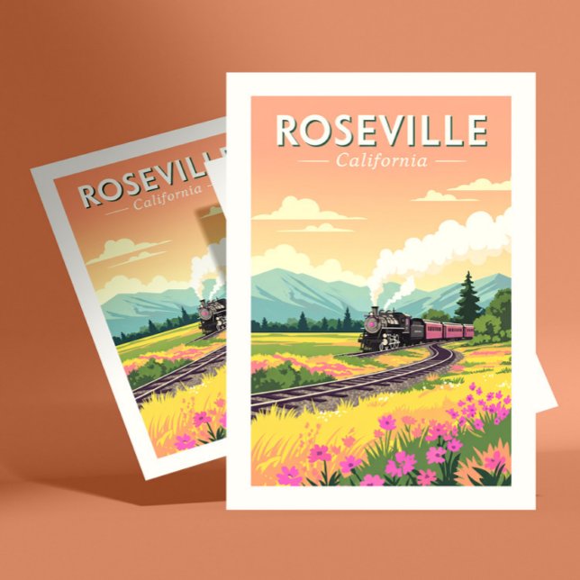 Postal Vintage Roseville California (Subido por el creador)