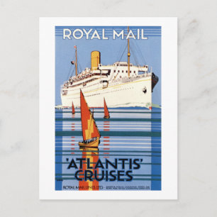 Postal Vintage Royal Mail Atlantis Cruises