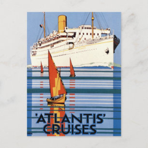 Postal Vintage Royal Mail Atlantis Cruises Postcard