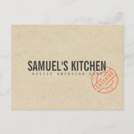 Postal Vintage Rustic Bold Sellado logotipo Kraft Look